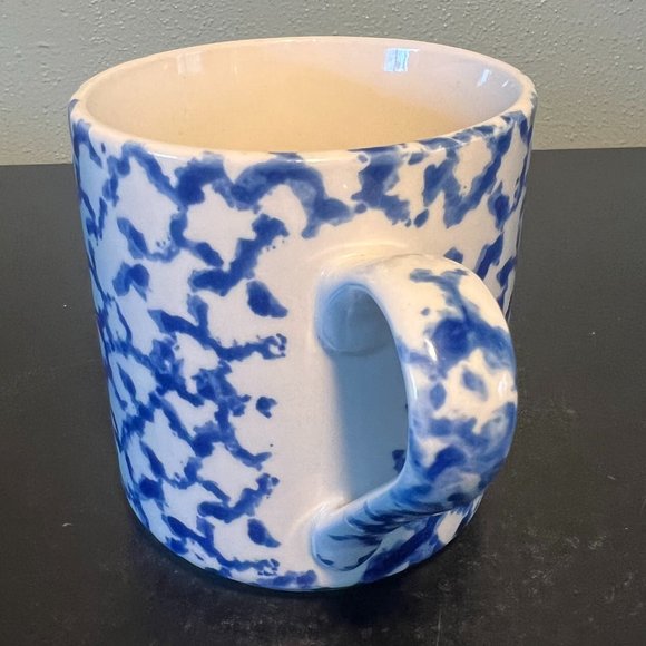 Set of 2 GIBSON Blue Spongeware Mugs ~ Cottagecore  ~ Farm Kitchen ~ Sponge - Picture 5 of 9